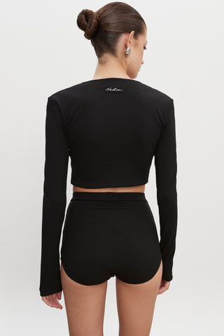 BITE CROP TOP BLACK