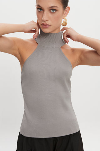 HEAVEN KNITTED TOP GREY