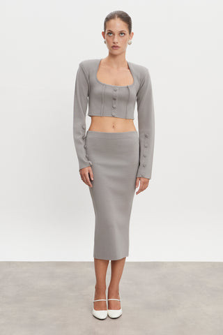 HEAVEN KNITTED MIDI SKIRT