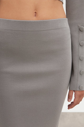 HEAVEN KNITTED MIDI SKIRT