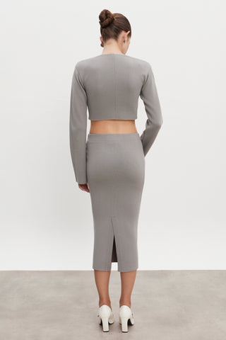 HEAVEN KNITTED MIDI SKIRT
