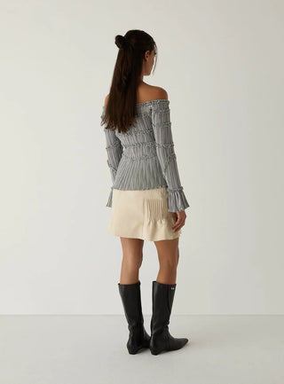 PETRA SQUARED TEXTURED BLOUSE