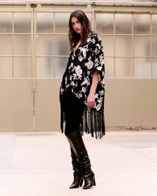 Poncho Franny -Black