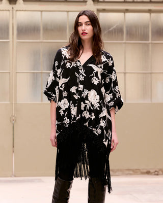 Poncho Franny -Black