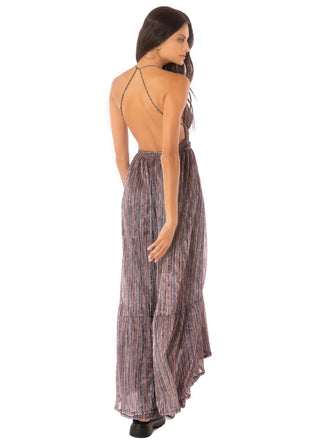 GOLDEN STRIPES MOON BAY DRESS