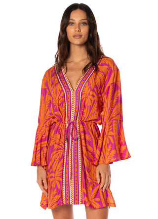 Flamingo Palm Enjoyable V Kaftan