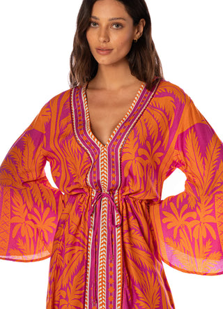 Flamingo Palm Enjoyable V Kaftan