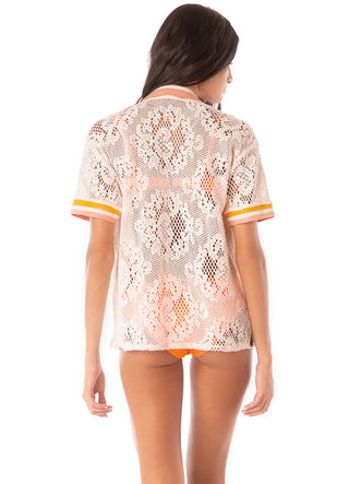 FLOWERY CROCHET LANA SHIRT