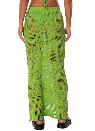Emerald Brocade Tano Long Skirt