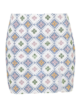 MIDNIGHT CHECKERS MARISELA SHORT SKIRT