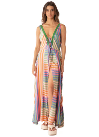 Stripped Mule Lewis Long Dress