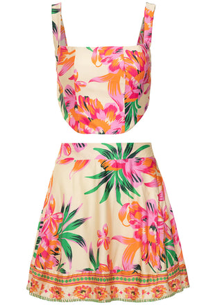 Bubbly Blossom Mini Short Dress