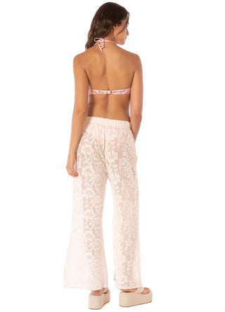 Floral White Lace Elise Pants