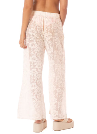 Floral White Lace Elise Pants
