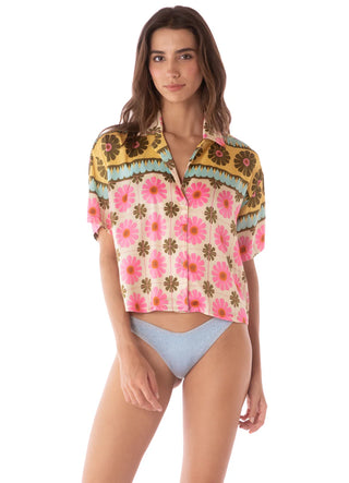 Pastel Flourish Octavia Shirt