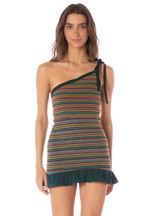 Verdant Breeze Acid Short Dress