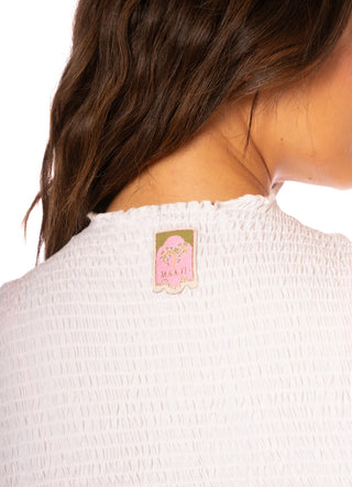 Vanilla Cream Nerina Beachwear Crop Top