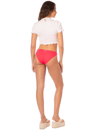 Vanilla Cream Nerina Beachwear Crop Top