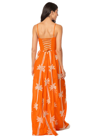 Tangerine Tropics Romina Long Dress