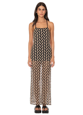 Black & White Sunset Rosabella Long Dress