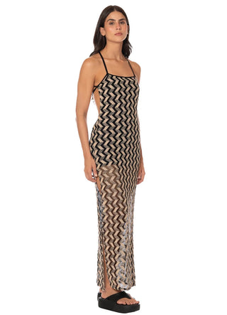 Black & White Sunset Rosabella Long Dress