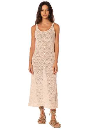 Wavy Shell Quartz Long Dress