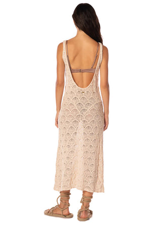 Wavy Shell Quartz Long Dress