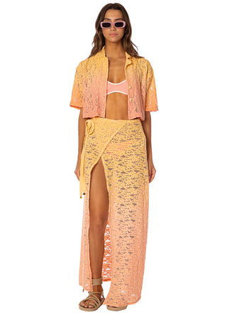 Sunrise Sky Clay Long Skirt