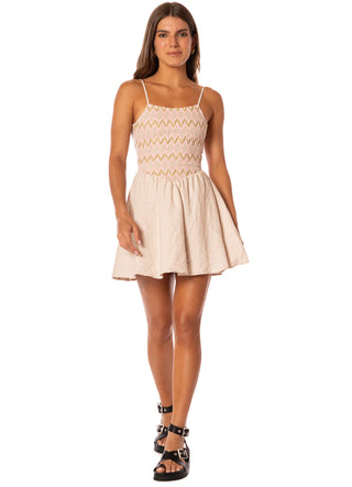 Zigzag Multicolor Tullip Short Dress