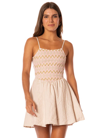 Zigzag Multicolor Tullip Short Dress