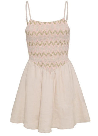 Zigzag Multicolor Tullip Short Dress