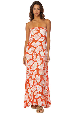 Australian Reef Crimson Long Dress