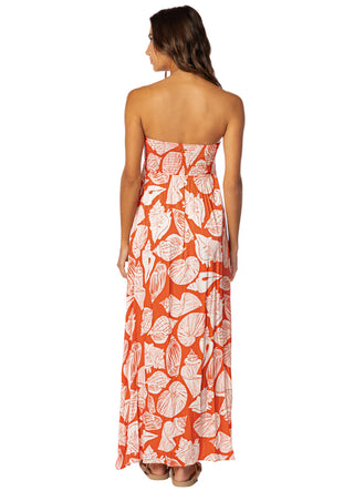 Australian Reef Crimson Long Dress