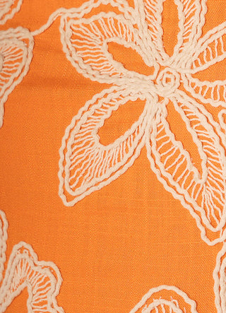 TANGERINE BLOOM APEROL SHORT DRESS