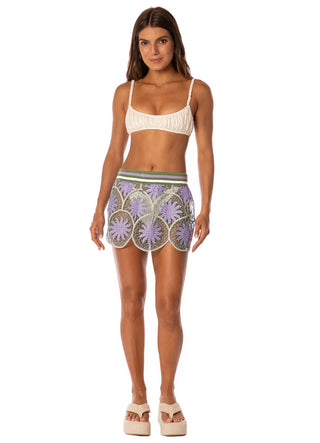 Golden Sun Bow Short Skirt