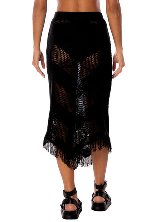 Midnight Black Tobie Long Skirt