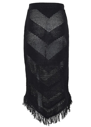 Midnight Black Tobie Long Skirt