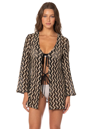 Black & White Sunset Yoko Short Dress