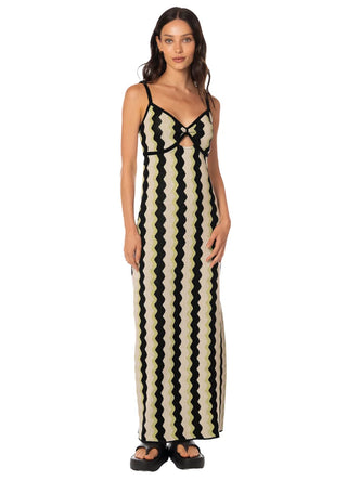 DESERT STRIPES AMARANTO LONG DRESS