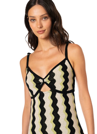 DESERT STRIPES AMARANTO LONG DRESS