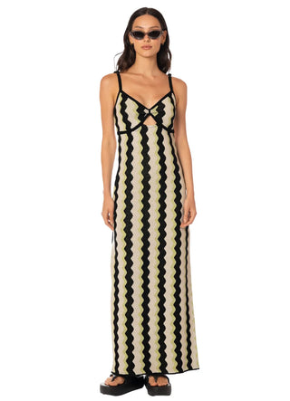 DESERT STRIPES AMARANTO LONG DRESS