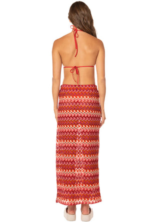Wine Bloom Cayetana Long Skirt