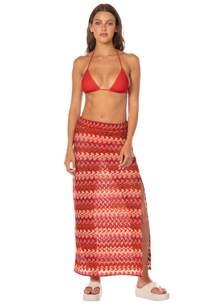 Wine Bloom Cayetana Long Skirt