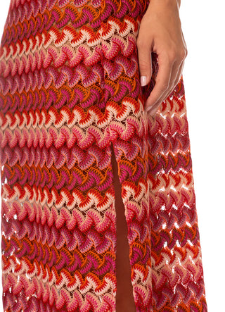 Wine Bloom Cayetana Long Skirt