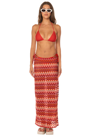 Wine Bloom Cayetana Long Skirt