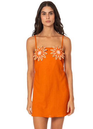ORANGE ROSANI SHORT DRESS