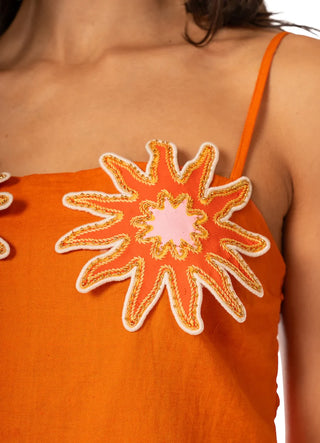 ORANGE ROSANI SHORT DRESS