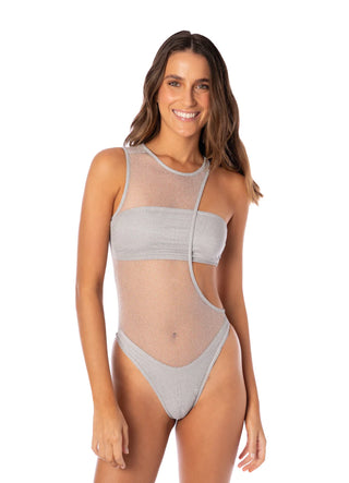 Sparkle Mesh Anthea Cut Out One Piece