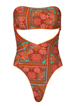 Wavy Chestnut Suki Bandeau One Piece