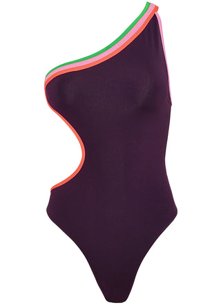 Burgundy Davia Cut Out One Piece